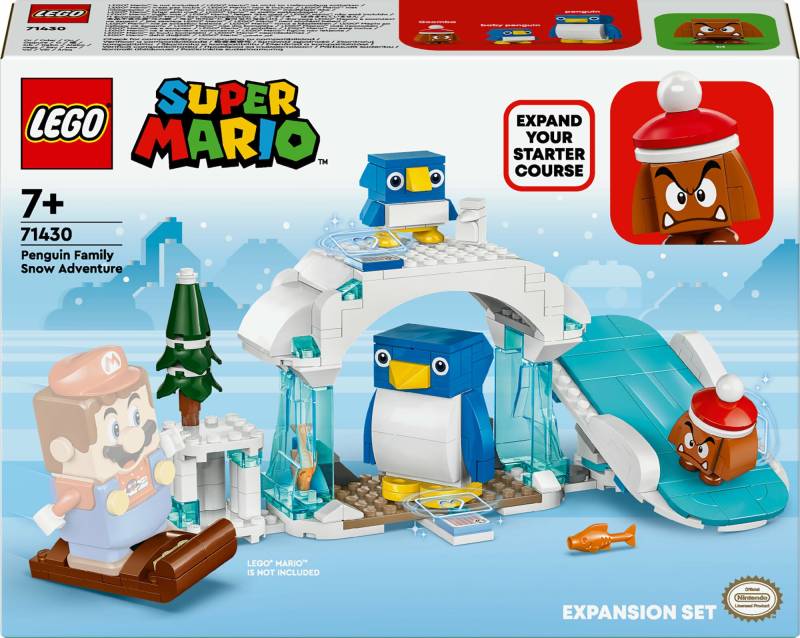 LEGO Super Mario 71430 Schneeabenteuer mit Familie Pinguin – Erweiterungsset von LEGO