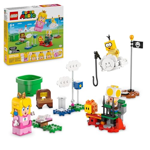 LEGO Super Mario Abenteuer mit der interaktiven Peach, Spielset für Kinder mit gelbem Toad, Nintendo Geschenk für Jungen, Mädchen und alle Gamer ab 6 Jahren 71441 von LEGO