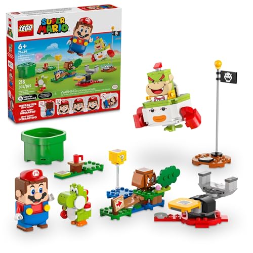 LEGO Super Mario Abenteuer mit interaktivem Mario, Bowser Jr.'s Clown Auto Spielset Fahrzeug, Yoshi Spielzeug, Mario Spielset, Nintendo Spielzeug Geschenk für Jungen, Mädchen und Gamer ab 6 Jahren, von LEGO