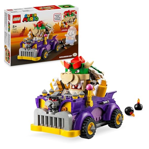 LEGO Super Mario Bowsers Monsterkarre – Erweiterungsset, Auto-Spielzeug mit Bowser-Figur für Jungs und Mädchen, Set mit einem Charakter, Gamer-Geschenk für Kinder ab 8 Jahren 71431 von LEGO