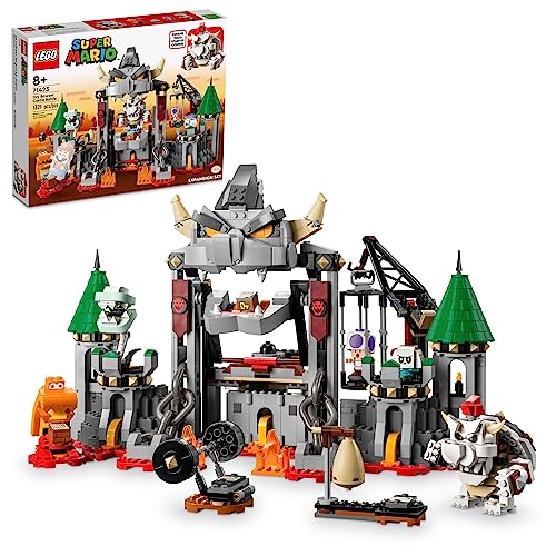 LEGO Super Mario Dry Bowser Castle Battle Erweiterungsset, baubares Spiel mit Bowser Spielzeug und 4 Super Mario Figuren, Sammelspielset, Super Mario Spielzeug für 8 Jahre alte Jungen und Mädchen, von LEGO