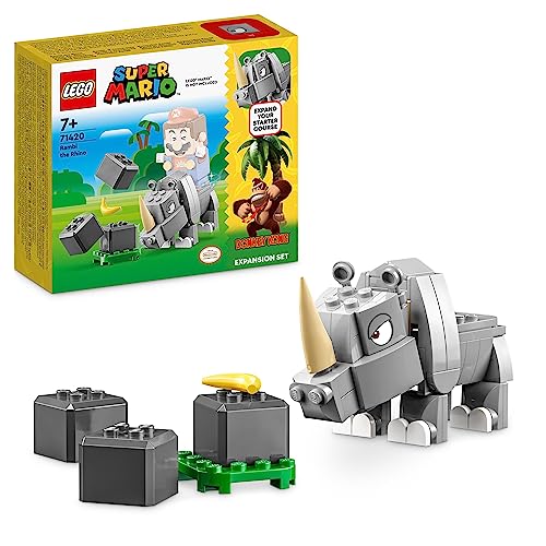 LEGO Super Mario Rambi das Rhino – Erweiterungsset, Nashorn-Tier-Spielzeug-Figur, kleines Geschenk zur Kombination mit einem Starterset 71420 LEGO Super Mario Rambi das Rhino – Erweiterungsset, Nashorn-Tier-Spielzeug-Figur, kleines Geschenk zur Kombination mit einem Starterset 71420 von LEGO