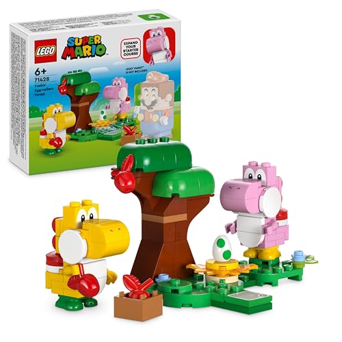 LEGO Super Mario Yoshis wilder Wald – Erweiterungsset, Spielzeug mit 2 Yoshi-Figuren aus Steinen für Jungs und Mädchen, Kleines Geschenk für Kinder und Gamer ab 6 Jahren 71428 von LEGO
