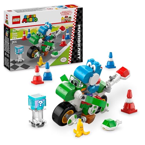 LEGO Super Mario: Mario Kart – Yoshi-Bike, Nintendo Abenteuer-Set zum Sammeln, Geschenk für Kinder, Jungen, Mädchen und Gamer ab 7 Jahren, Sammlerstück mit Yoshi Figur 72031 von LEGO