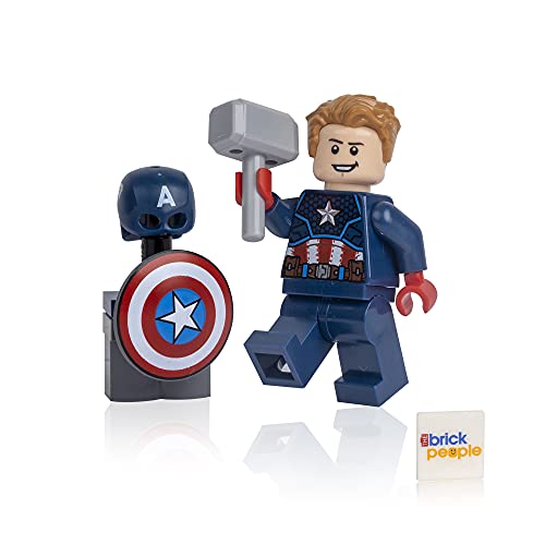 LEGO Superheroes: Captain America Minifig with Shield, Stand and Hammer (Mjolnir) von LEGO