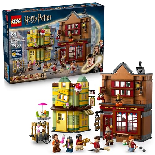 LEGO Harry Potter Qualität für Quidditch & Fortescues Eissalon - Set mit 2 Winkelgasse Läden, 6 Minifiguren & Zubehör inkl. Nimbus 2000 Besen - Geschenk für Jungen & Mädchen ab 8 Jahren - 76452 LEGO Harry Potter Qualität für Quidditch & Fortescues Eissalon - Set mit 2 Winkelgasse Läden, 6 Minifiguren & Zubehör inkl. Nimbus 2000 Besen - Geschenk für Jungen & Mädchen ab 8 Jahren - 76452 von LEGO
