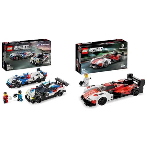 LEGO TBD SC 4 2024 & Speed Champions Porsche 963, Modellauto-Bausatz Geschenk, Rennfahrzeug Spielzeug für Kinder, 2023 Sammelset mit Fahrer-Minifigur 76916 von LEGO