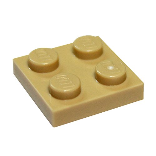 LEGO Tan (Brick Yellow) 2x2 Plate x100 by LEGO von LEGO