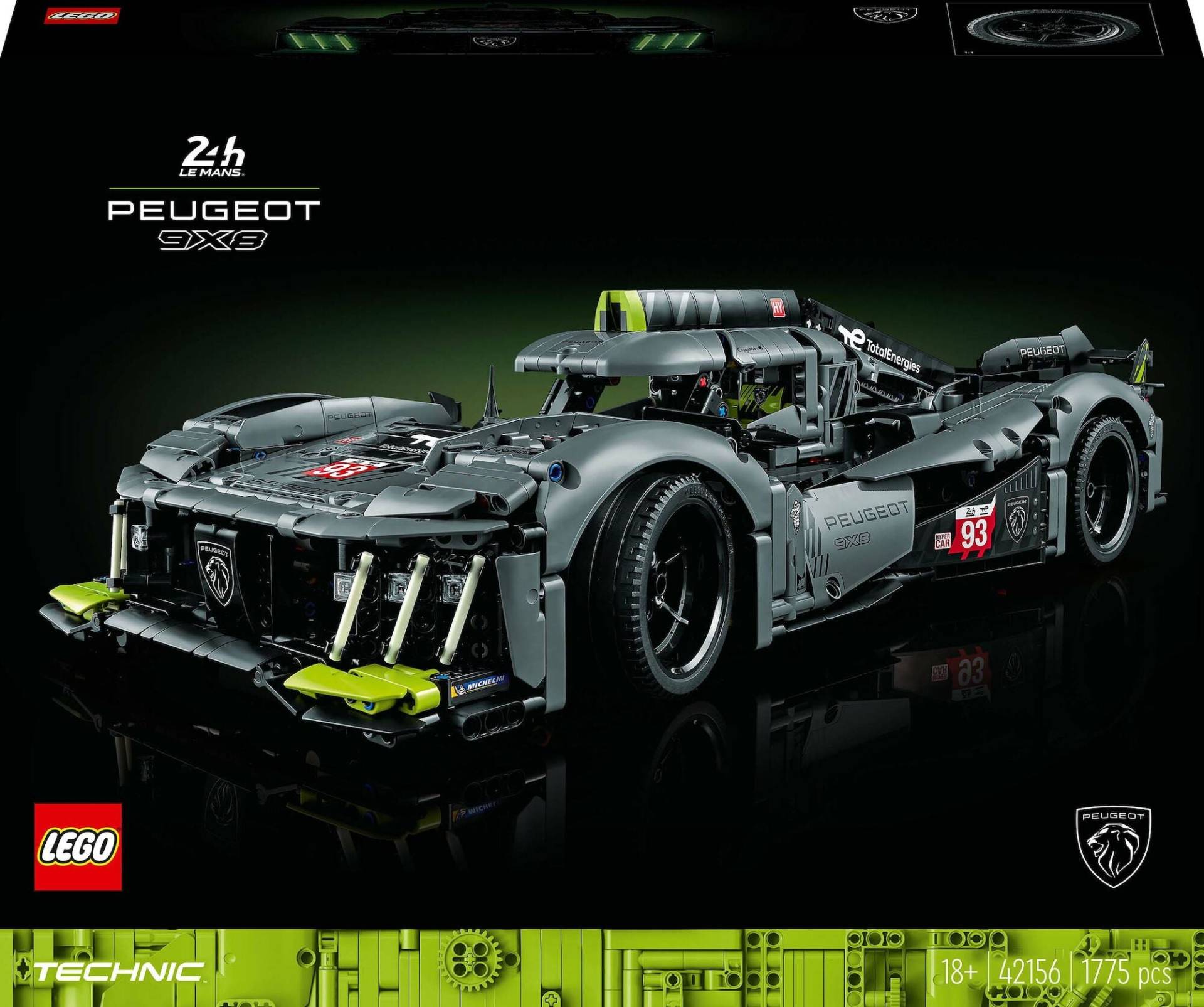 LEGO Technic 42156 PEUGEOT 9X8 24H Le Mans Hybrid Hypercar von LEGO