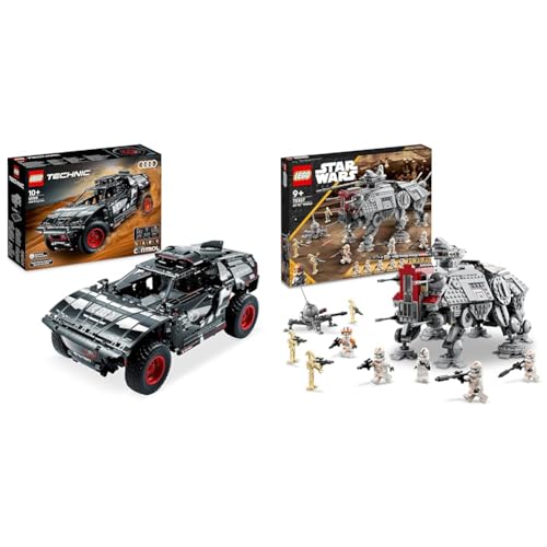 LEGO Technic Audi RS Q e-tron, ferngesteuertes Rallye-Auto-Spielzeug & Star Wars at-TE Walker, Bewegliches Spielzeugmodell, Set mit Minifiguren von LEGO