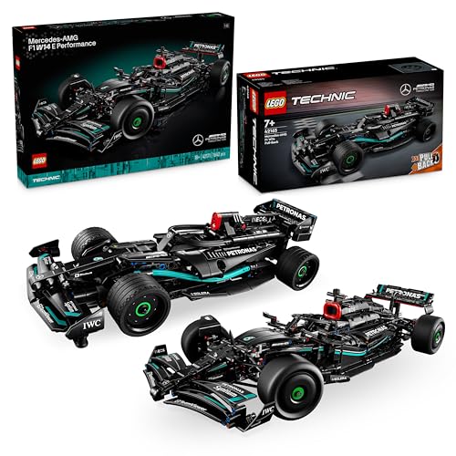 LEGO Technic Build Together Rennwagen-Bundle, enthält 2 Mercedes-AMG F1 W14 E Performance Sets: (42171) Modellbausatz für Erwachsene und (42165) Pull-Back Rennwagen-Spielzeug für Kinder ab 7 Jahren von LEGO