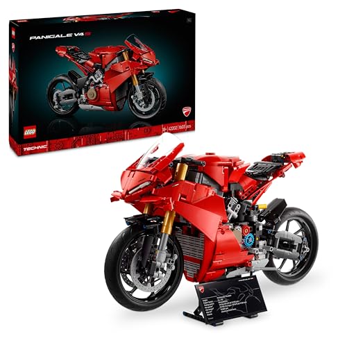 LEGO Technic Ducati Panigale V4 S Motorrad, baubares Motorradmodell, Bausets für Erwachsene, Männer und Frauen, ab 18 Jahren, Geschenkidee für Fans von Ducati und Motorrädern 42202 von LEGO