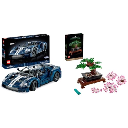 LEGO Technic Ford GT 2022 Auto-Modellbausatz für Erwachsene im Maßstab 1:12 mit authentischen Details & Icons Bonsai Baum von LEGO