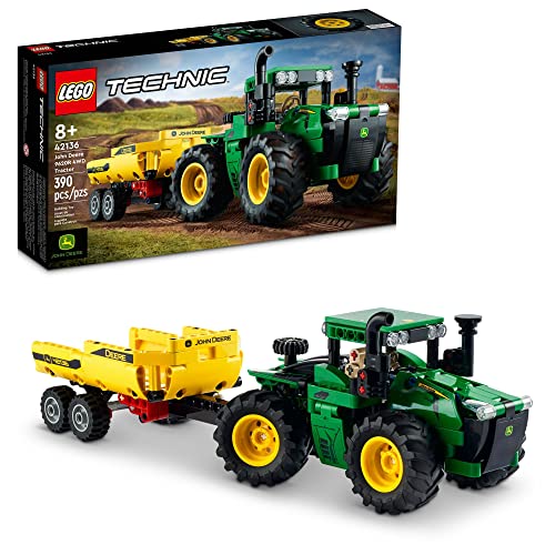 LEGO Technic John Deere 9620R 4WD Tractor, mit kippbarem Anhänger, klassisches Bauernhofspielzeug für Kinder, Jungen und Mädchen ab 8 Jahren, Sammlermodellbausatz 42136 LEGO Technic John Deere 9620R 4WD Tractor, mit kippbarem Anhänger, klassisches Bauernhofspielzeug für Kinder, Jungen und Mädchen ab 8 Jahren, Sammlermodellbausatz 42136 von LEGO