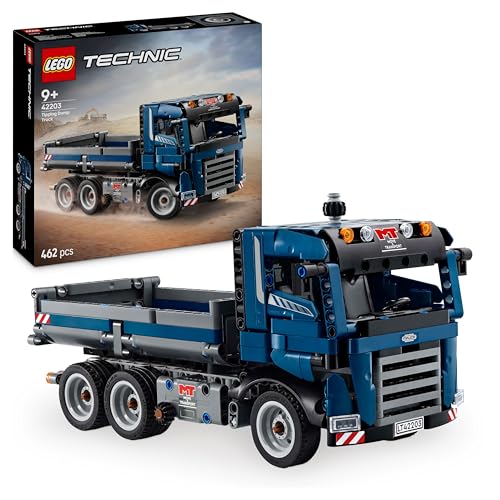 LEGO Technic Kipplaster Spielzeug mit Lenkung und beweglicher Kippmulde - blaues Baufahrzeug - Geschenkidee zum Geburtstag oder für die Feiertage - Bauset für Jungen und Mädchen ab 9 Jahren 42203 von LEGO