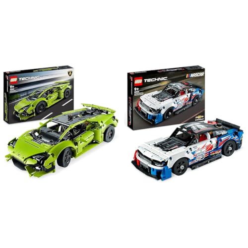 LEGO Technic Lamborghini Huracán Tecnica Spielzeugauto-Modellbausatz & Technic NASCAR Next Gen Chevrolet Camaro ZL1 Modell-Auto-Bausatz, Rennfahrzeug-Spielzeug, Sammlerstück Motorsport-Bausatz 42153 von LEGO