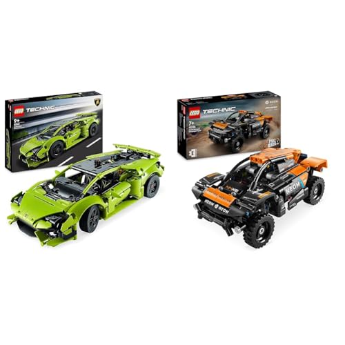 LEGO Technic Lamborghini Huracán Tecnica Spielzeugauto-Modellbausatz & Technic NEOM McLaren Extreme E Race Car Set, Auto-Spielzeug mit Rückziehmotor für Kinder von LEGO