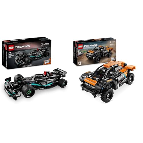 LEGO Technic Mercedes-AMG F1 W14 E Performance Pull-Back, Modell-Rennwagen & Technic NEOM McLaren Extreme E Race Car Set, Auto-Spielzeug mit Rückziehmotor von LEGO