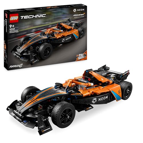 LEGO Technic NEOM McLaren Formula E Race Car, Rennwagen Spielzeug für Kinder ab 9 Jahren, Jungen und Mädchen, Modellfahrzeug-Bausatz, Dekoration für das Kinderzimmer, Geschenkidee zum Geburtstag 42169 von LEGO