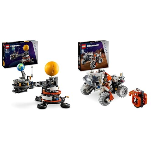 LEGO Technic Sonne Erde Mond Modell Spielset, Geschenk für Kinder ab 10 Jahren & Technic Weltraum Transportfahrzeug LT78, Space Bauset von LEGO