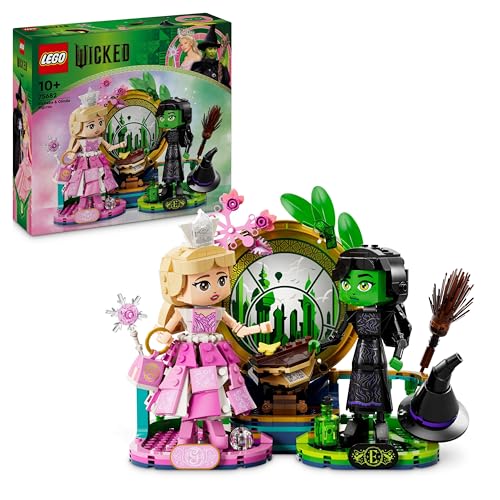 LEGO Wicked Elphaba und Glinda Puppen - Spielzeug mit Sammelfiguren der Hexen von Oz - Kreatives Geschenk für Mädchen ab 10 Jahren und Fans des Films - 75682 von LEGO