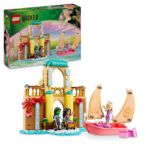 LEGO Wicked Glinda, Elphaba und Nessarose an der Universität Shiz, Segelboot und 3 Spielfiguren, Spielzeug-Boot, Geschenk für Mädchen und Jungen ab 7 Jahren, die Puppenhäuser lieben 75681 von LEGO