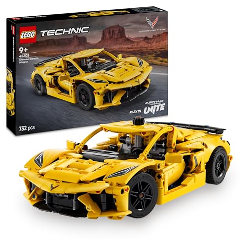 LEGO Technic Chevrolet Corvette Stingray - Bauspielzeug zum Sammeln - Spielzeug Sportwagen - Modell Auto - Geschenk für Jungen und Mädchen ab 9 Jahren, die Spielzeugautos lieben 42205 von LEGO