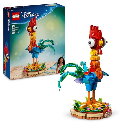 LEGO ǀ Disney Vaiana 2: Heihei Spielzeug - Sammelfigur zum Ausstellen mit Flügeln, Schwanzfedern, Blumen - Kreatives Geschenk für Mädchen ab 9 Jahren & Fans - 43272 von LEGO