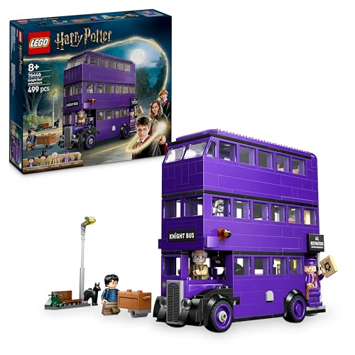 LEGO Harry Potter Abenteuer mit dem Fahrenden Ritter, Bauset mit 5 Minifiguren inkl. Ernie Prang, Stan Shunpike & Padfoot, Bus Spielzeug für Fans der Zauberwelt, Jungen und Mädchen ab 8 Jahren 76446 von LEGO