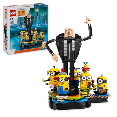 LEGO Ich – Einfach unverbesserlich 4 Gru und die Minions Steinen, tanzende Spielzeug-Filmfiguren zum Bauen, Spielen und Ausstellen, Geschenk für Jungen und Mädchen 75582 von LEGO