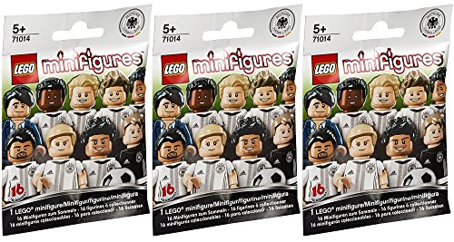 Lego® DFB Minifiguren 71014 - Deutsche Nationalmannschaft 2016 - Set aus 3 Überraschungs-Tüten - Limitierte Sammlerfiguren - Offiziell lizenziert - Zufälliger Inhalt ohne Vorauswahl von LEGO