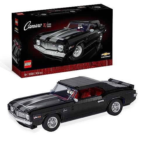 LEGO 10304 Icons Chevrolet Camaro Z28, anpassbarer klassischer amerikanischer Muscle-Car-Modell-Auto-Bausatz für Erwachsene, tolles Oldtimer Geschenk (Exklusiv bei Amazon) von LEGO