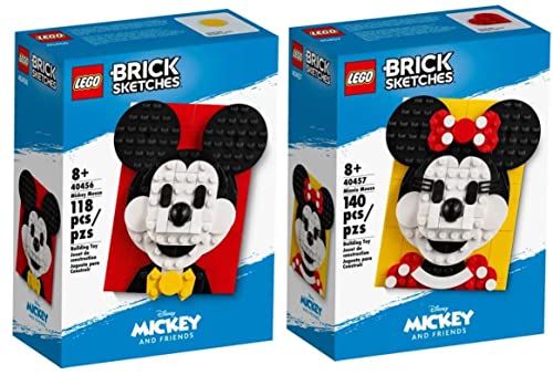 Lego Brick Sketches Mickey (40456) & Minnie Mouse (40457) Exclusive Bundle von LEGO