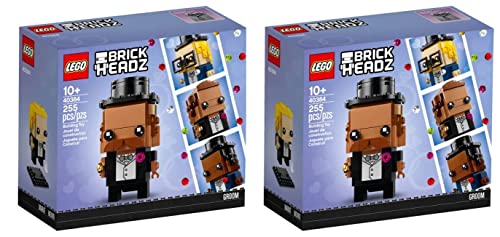 Lego Brickheadz Bride 40383 & Groom 40384 Set (Wähle Ehepartner Set) (2 Bräutigame) von LEGO