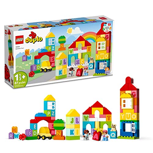 Lego DUPLO Classic Alphabet Town 10935, Educational Early Learning Toys for Babies & Toddlers Ages +18 Months, Learn Colors, Letters and Shapes with Large Bricks von LEGO