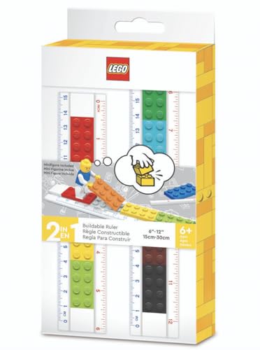 Lego Stationery Baubares Lineal mit Minifigur von IQ