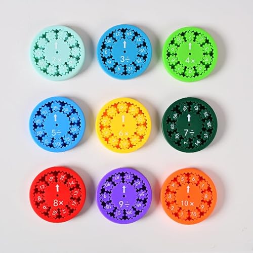 Mathe-Fidget-Spinners, 9 Stücks Mathespinners, Multiplication Fidgetspinners Divisionspinners, Fidgetspinners, Lernspielzeug Fidgetspinner für Kinder, Mathe-Lernspiele Zappelspielzeug von LEGQYJK