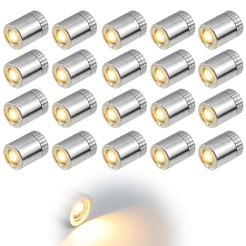 LEIBOCHAO 20 Stück Mini LED Lichter, Mini LED Batteriebetriebene, Kleines Batteriebetriebenes LED Licht zur Dekoration, Kleine LED Puppenhauslampe (Warmweißes Licht) von LEIBOCHAO