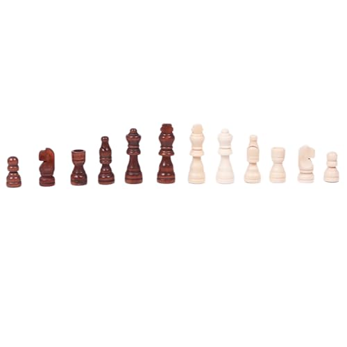 LEIDJGUN 32 Stücke Internationale Schachfiguren 2 5 Zoll Holz Schachfiguren Schach Internationale Schachfiguren Brettzubehör von LEIDJGUN