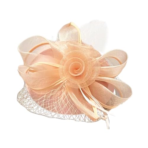 LEIDJGUN Fascinator im Stil der 1920er-Jahre, mit Netzblumen, Kopfbedeckung mit Haarnadel, geeignet für verschiedene Anlässe von LEIDJGUN