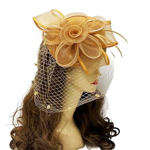 LEIDJGUN Flapperhut für Damen, Fascinator, Party, Haarnadel, Pferderennen, Kopfschmuck für Cocktailpartys, Maskerade, französischer Hut von LEIDJGUN