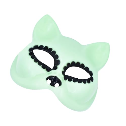 LEIDJGUN Glühende Katzen Gesichtsmaske Maskerade Maske Halloween Kostümmaske Für Frauen Männer Cosplay Masquerade Halloween Dress Up Maske von LEIDJGUN