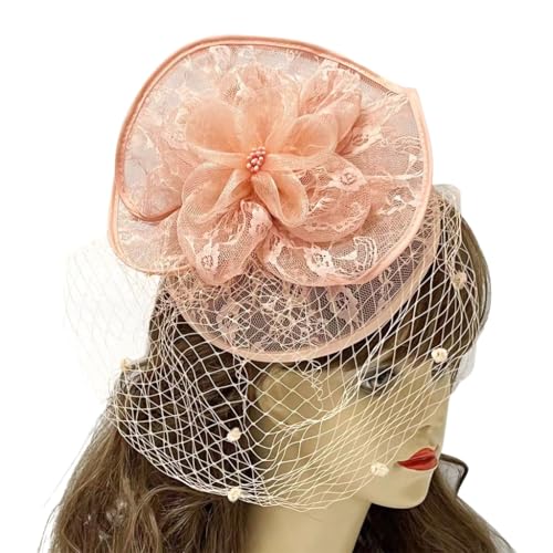 LEIDJGUN Große Blumen-Haarspangen für Frauen, Flapper-Kopfschmuck, Zubehör für Cosplay, Party, elegante Spitzen-Perlen-Haarspangen von LEIDJGUN