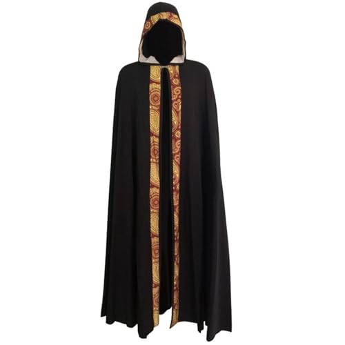 LEIDJGUN Halloween Death Cape Kostüm Todeskleid Outfit Mittelalterlich Umhang Kostüm Für Frauen Männer Halloween Dress Up von LEIDJGUN