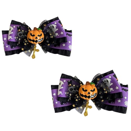 LEIDJGUN Halloween Kürbis Haarspangen Choker Bowlers Hut Fledermaus Flügel für Mädchen Halloween Teufelsflügel mit Spitzenband von LEIDJGUN