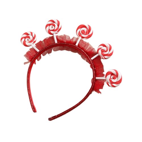 LEIDJGUN Handgefertigtes Lutscher-Stirnband, Süßigkeiten, Mädchen, Cosplay, Zubehör, Rüschen, Süßigkeiten, Kopfschmuck, Maskerade, Halloween, Cosplay, Party von LEIDJGUN