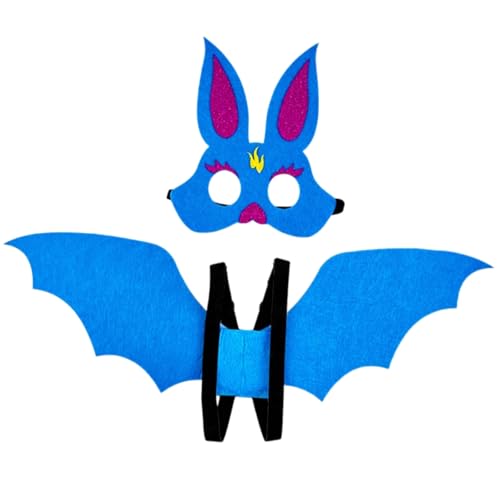 LEIDJGUN Kinderfledermaus Fledermaus Kostüm Halloween Fledermaus Outfits Mit Fledermaus Fledermaus Fledermausmaske Für Erwachsene Teen Boy Girl Cosplay Party von LEIDJGUN