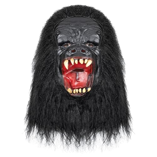 LEIDJGUN Orang-Utan-Kopfbedeckung, Orang-Utan-Kopfbedeckung, Orang-Utan, voller Kopf, für Damen, Herren, Halloween, Cosplay von LEIDJGUN