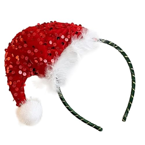 LEIDJGUN Pailletten Hut Stirnband Weihnachten Kopfbedeckung Weihnachten Party Foto Requisiten Hut Party Kopfbedeckung Cosplay Zubehör von LEIDJGUN