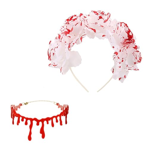 LEIDJGUN Splattered Blood Glasses Halloween Pointed Hat Bloody Gloves Stockings Decorative Glasses Halloween Costume Accessories von LEIDJGUN